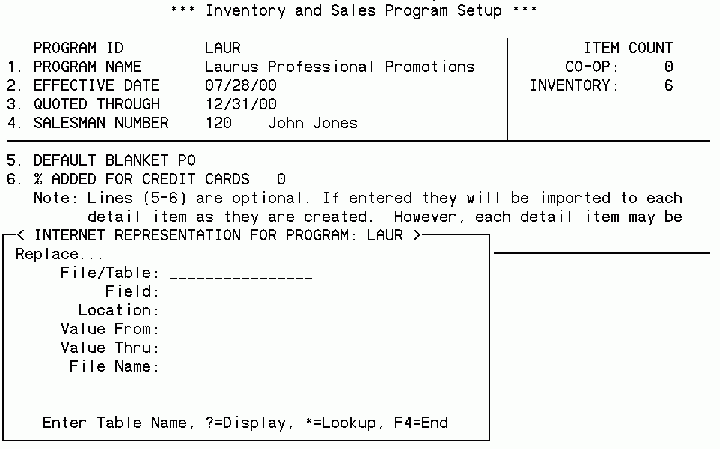 setting up the inventory16